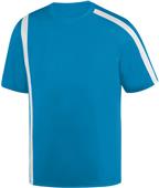 Mens/ Youth 2-Color Crew Neck Wicking Soccer Jersey POWER BLUE/WHITE Primary