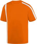 Mens/ Youth 2-Color Crew Neck Wicking Soccer Jersey POWER ORANGE/WHITE Primary