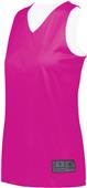 Augusta Ladies Tricot Mesh Reversible 2.0 Jersey 163 Outside: POWER PINK, Inside: WHITE Primary