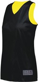 Augusta Ladies Tricot Mesh Reversible 2.0 Jersey 163 Outside: BLACK, Inside: GOLD Primary