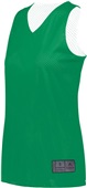 Augusta Ladies Tricot Mesh Reversible 2.0 Jersey 163 Outside: KELLY, Inside: WHITE Primary