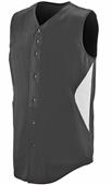 Augusta Adult Youth Sleeveless Wheel House Button-Up Baseball Jersey