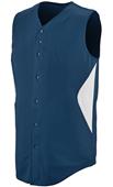 Augusta Adult Youth Sleeveless Wheel House Button-Up Baseball Jersey