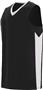  Adult Youth 2-Color Sleeveless Basketball Jersey BLACK/WHITE Primary