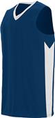 Adult Youth 2-Color Sleeveless Basketball Jersey NAVY/WHITE Primary
