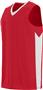  Adult Youth 2-Color Sleeveless Basketball Jersey RED/WHITE Primary