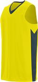  Adult Youth 2-Color Sleeveless Basketball Jersey POWER YELLOW/SLATE Primary