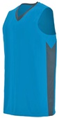  Adult Youth 2-Color Sleeveless Basketball Jersey POWER BLUE/SLATE Primary