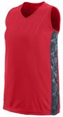 Augusta Womens Fast Break Racerback Jersey 1722 RED/GRAPHITE/BLACK PRINT Primary