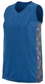 Augusta Womens Fast Break Racerback Jersey 1722 NAVY/GRAPHITE/BLACK PRINT Primary