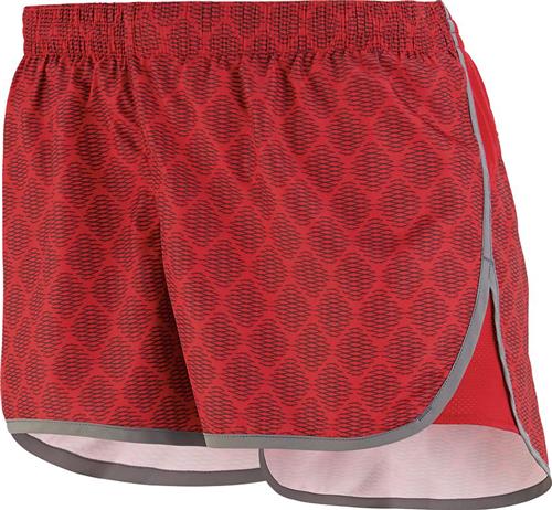 4" Womens Lined Wicking Shorts w/Plxus Print, Inside Key Pocket, 