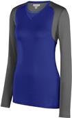 Womens Long Sleeve 2-Color Jersey PURPLE/GRAPHITE Primary
