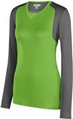 Womens Long Sleeve 2-Color Jersey LIME/GRAPHITE Primary