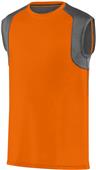 Adult 4-Way Stretch, 2-Color Sleeveless Basketball & Sports Jersey  POWER ORANGE/GRAPHITE Primary