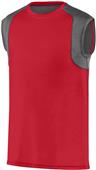 Adult 4-Way Stretch, 2-Color Sleeveless Basketball & Sports Jersey  RED/GRAPHITE Primary