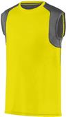 Adult 4-Way Stretch, 2-Color Sleeveless Basketball & Sports Jersey POWER YELLOW/GRAPHITE Primary