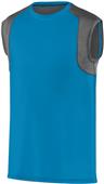 Adult 4-Way Stretch, 2-Color Sleeveless Basketball & Sports Jersey  POWER BLUE/GRAPHITE Primary
