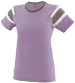 Womens/ Girls Fancy T Shirt (Orange,Lime,Navy,Pink,Red,Royal,Slate,White) LAVENDAR/SLATE/WHITE Primary