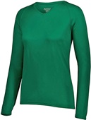 Ladies Longer Length Bigger Chest Wicking Long Sleeve Athletes Tee