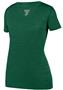 Womens V-Neck Shadow Tonal Heather Training Sports Tee DARK GREEN Primary