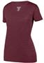 Womens V-Neck Shadow Tonal Heather Training Sports Tee MAROON Primary
