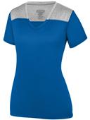 Womens V-Neck 2-Color Soft T-Shirt ROYAL/ GRAPHITE HEATHER Primary