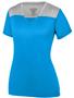 Womens V-Neck 2-Color Soft T-Shirt POWER BLUE/ GRAPHITE HEATHER Primary