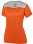 Womens V-Neck 2-Color Soft T-Shirt ORANGE/ GRAPHITE HEATHER Primary
