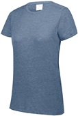 Augusta Ladies Tri-Blend T-Shirt 3067 STORM HEATHER Primary