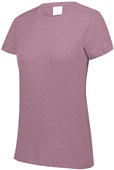 Augusta Ladies Tri-Blend T-Shirt 3067 DUSTY ROSE HEATHER Primary