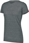 Womens Tri-Blend Crew Neck T-Shirt BLACK HEATHER Primary