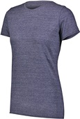 Womens Tri-Blend Crew Neck T-Shirt NAVY HEATHER Primary