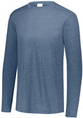 Augusta Youth Tri-Blend Long Sleeve Crew 3076 STORM HEATHER Primary
