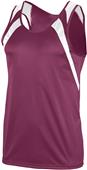 Augusta Adult Wicking Tank With Shoulder Insert 311 MAROON/WHITE Primary