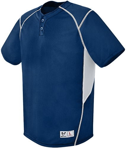 E233698 High Five Adultt Youth Bandit 2-Button Baseball Jersey
