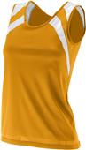 Augusta Ladies Wicking Tank w/ Shoulder Insert 313 GOLD/WHITE Primary