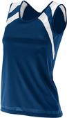Augusta Ladies Wicking Tank w/ Shoulder Insert 313 NAVY/WHITE Primary