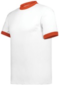 Youth 2-Color T-Shirt (Athletic Heather,White,Red) WHITE/ ORANGE Primary