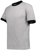 Youth 2-Color T-Shirt (Athletic Heather,White,Red) ATHLETIC HEATHER/ BLACK Primary