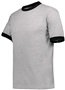 Youth 2-Color T-Shirt (Athletic Heather,White,Red) ATHLETIC HEATHER/ BLACK Primary