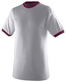 Youth 2-Color T-Shirt (Athletic Heather,White,Red) ATHLETIC HEATHER/ MAROON Primary