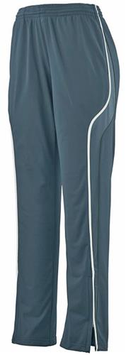Womens, Side Seam Pockets, Contrast Piping, Elastic Waistband Warm-Up Pants