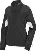 Womens, Front Pockets, Full Zip, 2-Color Jacket BLACK/BLACK/WHITE Primary