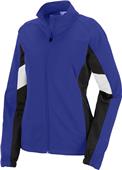 Womens, Front Pockets, Full Zip, 2-Color Jacket DARK PURPLE/BLACK/WHITE Primary