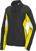 Womens, Front Pockets, Full Zip, 2-Color Jacket BLACK/POWER YELLOW/WHITE Primary