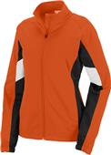 Womens, Front Pockets, Full Zip, 2-Color Jacket ORANGE/BLACK/WHITE Primary