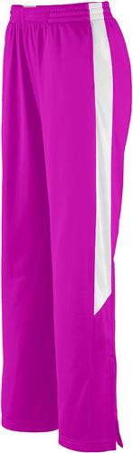 Womens, Zipped Lower Leg, Side Seem Pockets, Contrasting Insets Warm Up Pants