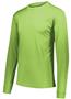 Adult/ Youth Tear Away Label, Wicking Long Sleeve T-Shirt SAFETY GREEN Primary