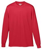 Adult/ Youth Wicking Long Sleeve T-Shirt RED Primary