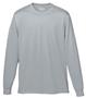 Adult/ Youth Tear Away Label, Wicking Long Sleeve T-Shirt SILVER Primary